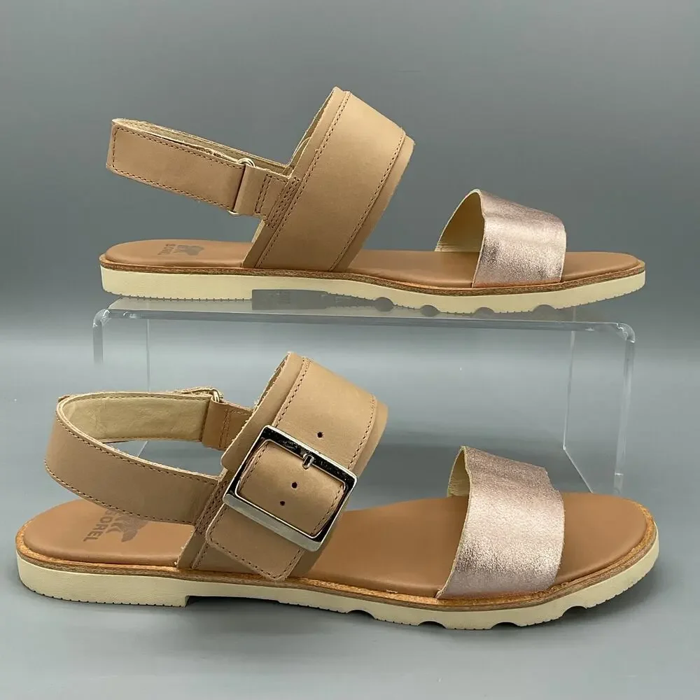 NEW Sorel Women’s Ella III Slingback Sandals Honest Beige Size 9.5